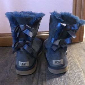 Ugg Bailey Bow Boots Navy - Size 9